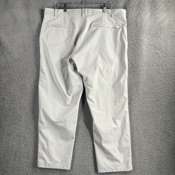 Lululemon Pants Mens 38x28 White Silver Commission Classic Fit Chino Work Golf - Picture 5 of 7